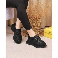 Polia Siyah Renkli Taşlı Detaylı Kadın Yürüyüş Ayakkabısı Sneakers