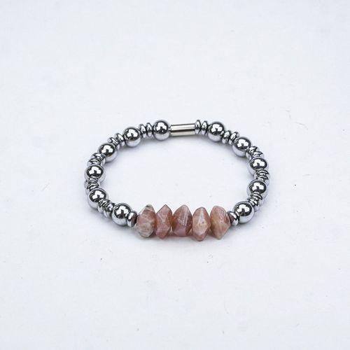 HEMATİT  TAŞI MİSİNA LASTİKLİ BİLEKLİK