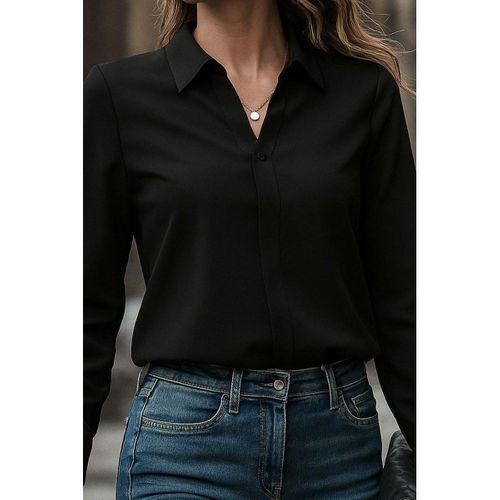 Kadın Uzun Kollu Yakalı Trikoton Gömlek