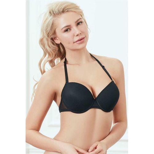 Kadın Balenli Desteksiz Dolgulu Askıları Çıkabilen Sırtı Şeffaf Sırt Dekoltesi Sütyeni