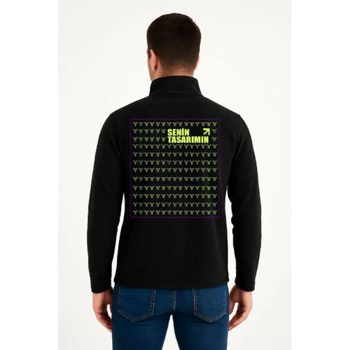 Arka Polar Kazak Dik Yaka - Siyah