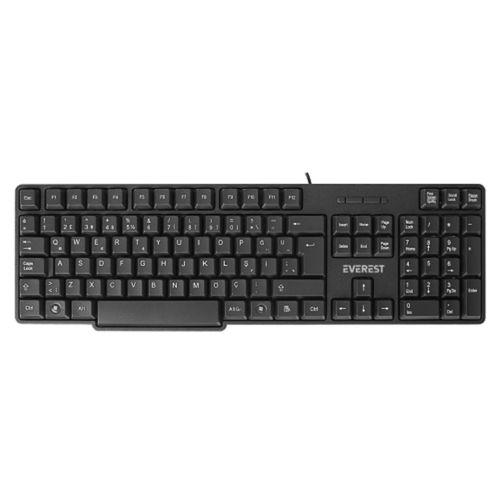 EVEREST KB-517U, USB Kablolu, Türkçe Q, Standart Klavye (Siyah)