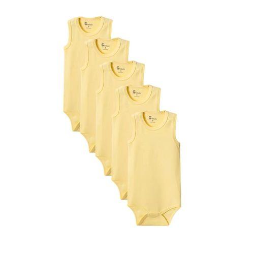 Sarı Askılı Body Zıbın 2-7 YAŞ Çocuklar İçin (5 ADET) Alttan Çıtçıtlı Özel Gereksinimli