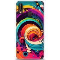 Huawei P20 Lite Kılıf HD Baskılı Kılıf - Renk Hortumu + Tam Ekran Koruyucu