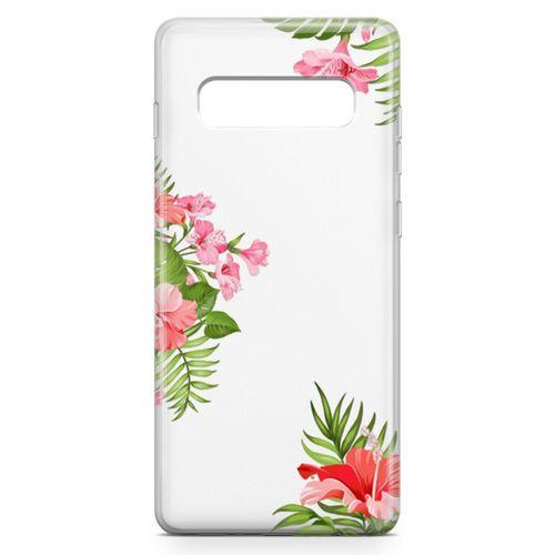 Samsung Galaxy S10 Plus Kılıf Apocynaceae Arka Kapak Koruma Desenli Full Koruyucu