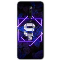 MRCİLETİSİM Xiaomi Mi 9T Kılıf Kapak - Dark Neon Yaprak Ş Harfi +Hayalet Ekran Yandan Gözükmez