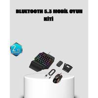 Bluetooth 5.3 Mobil Oyun Konsolu Dönüştürücü Seti 5 Parça Klavye Mouse Kit