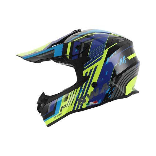 Kask Fullface Meteor Sway Neon Sarı-Siyah-Mavi XL