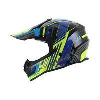 Kask Fullface Meteor Sway Neon Sarı-Siyah-Mavi XL