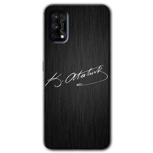 Realme 7 Pro Kılıf HD Desen Baskılı Arka Kapak - İmza Atatürk