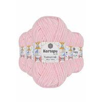 5 Adet Yumurcak Kadife El Örgü İpi Bebe Pembe K768