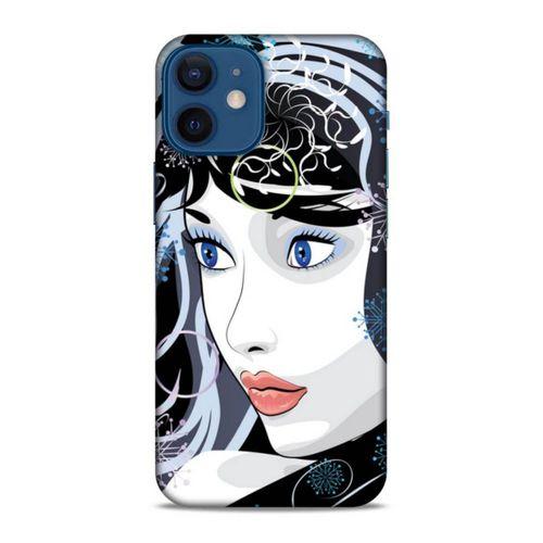 Lopard Apple iPhone 12 Mini Uyumlu Kılıf Sürreal Yüzler ♀ (22) Tam Koruma Kılıfı Desenli