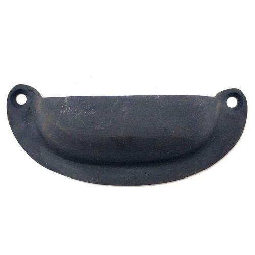 Antika Tarz Dekoratif Pirinç Düz Tas Mobilya Kulbu - 37x87 Mm, Oksit