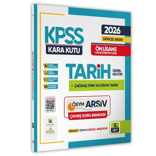 2026 KPSS Önlisans/Ortaöğretim Tarihin Kara Kutusu 3 Cilt ÖSYM Çıkmış Soru Bankası Konu Özetli Çözüm