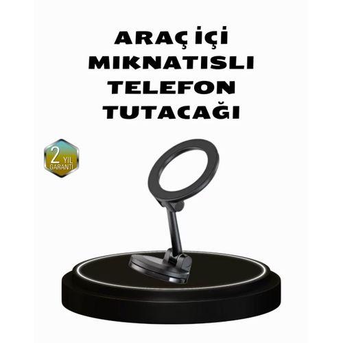 360° Dönebilen Katlanır Manyetik Araç Telefon Tutucu – Magsafe Uyumlu, Kompakt Ve Şık Tasarım
