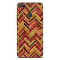 Lopard Huawei Psmart Uyumlu Kılıf Wood'X (40) Fit Silikon Kılıf Desenli
