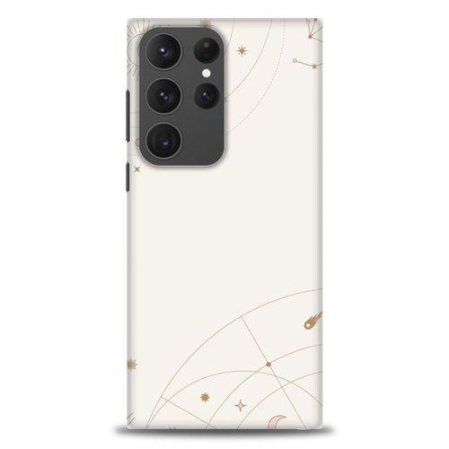 Samsung Galaxy S23 Ultra Kılıf HD Baskılı Kılıf - Yıldız Haritası + Tam Ekran Koruyucu