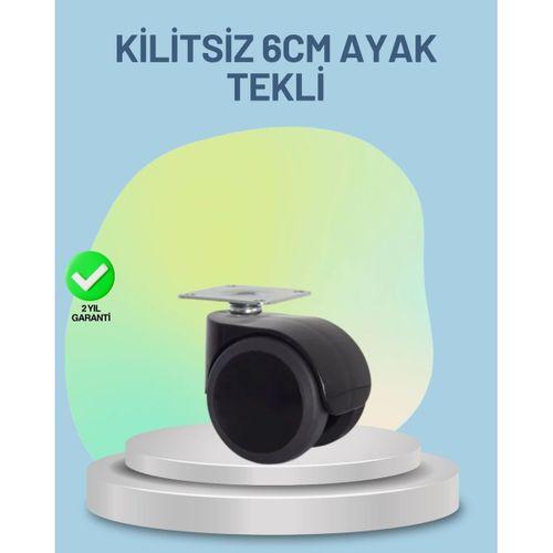 Mobilya Tekerleği 6 Cm Kilitsiz Tekli Satış