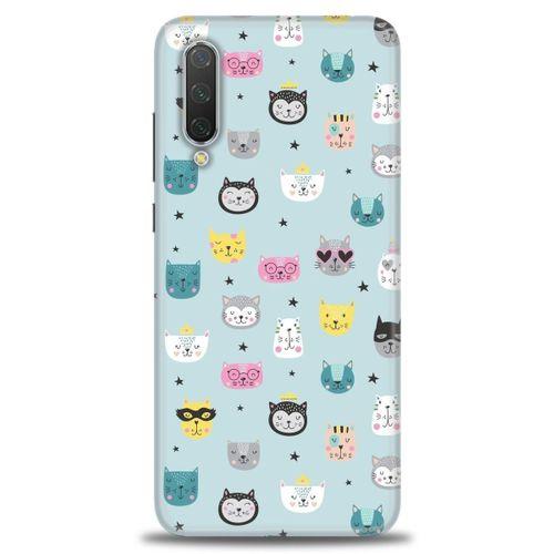 Xiaomi Mi 9 SE Kılıf HD Baskılı Kılıf - Cats + Tam Ekran Koruyucu
