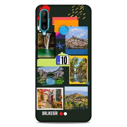 Lopard Huawei P30 Lite Uyumlu Kılıf Şehirli ※ (10) Balıkesir Full Koruma Kılıfı