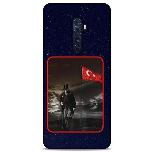 Oppo Reno 2 Kılıf Atatürk (40) Fit Silikon Kılıf Gece Yıldızlar