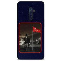 Oppo Reno 2 Kılıf Atatürk (40) Fit Silikon Kılıf Gece Yıldızlar