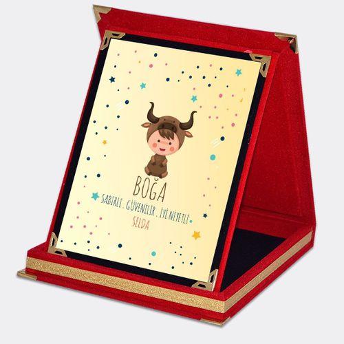 Kişiye Özel Boğa Burcu Temalı Plaket