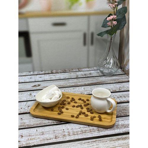 Hometarz Bambu Yağdanlık Dekoratif Sunumluk Çerezlik Tepsisi