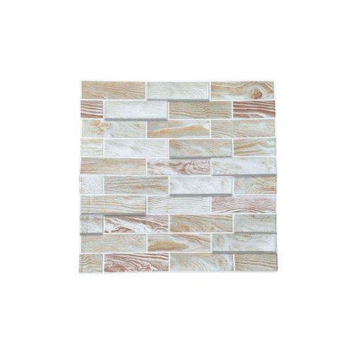 Kendinden Yapışkanlı Düz Tuğla Desenli 3D Gri 68cmx68cm Salon Ev Köpük Duvar Paneli Kağıdı NW197