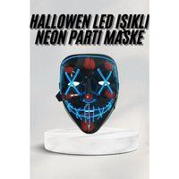 Led Işıklı Neon Maske Cadılar Bayramı Maskesi Korkunç Korku Maskesi