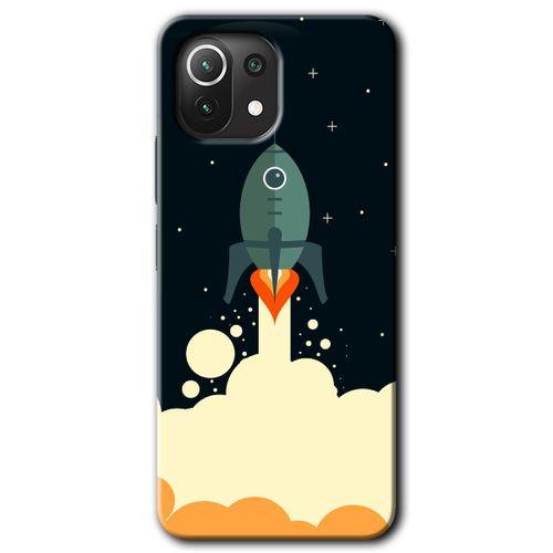 Xiaomi Mi 11 Lite HD Baskılı Kılıf + 9D Tam Ekran Koruyucu - Space Smoke