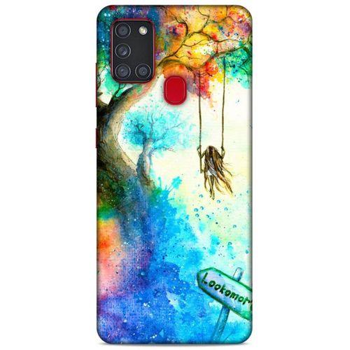 Lopard Samsung Galaxy A21s Uyumlu Kılıf Manipülasyon ☻ (47) Crystal Flex Kılıf Baskılı