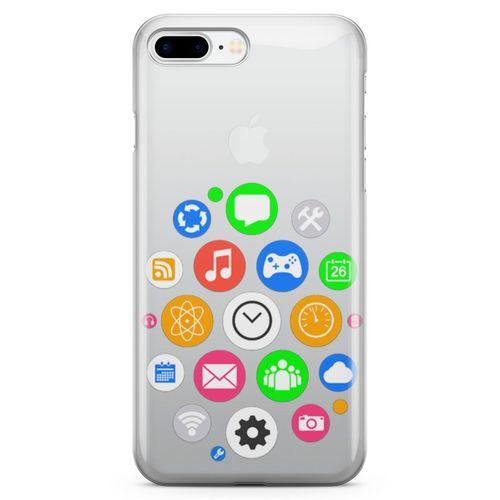 Apple iPhone 8 Plus Kılıf Akıllı Saat Arka Kapak Koruma Desenli Full Koruyucu