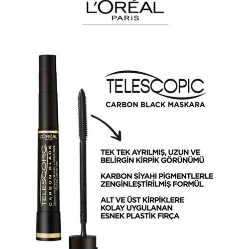 L'Oréal Paris Telescopic Carbon Black Maskara - Siyah