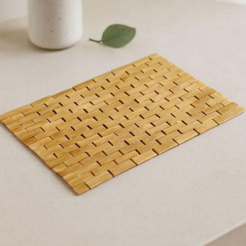 Bambu Ahşap Kaymaz Banyo Paspası 42x62 cm