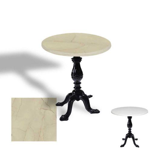 Dockers Çipa 1001 Döküm Ayak Yuvarlak Masa Çap 60cm - (Werzalit, Wermodin ve Allzalit Tabla) - Golden Marble