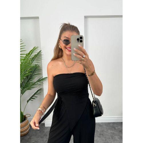 Lucky Life Kadın Sandy Kumaş Starplez Bluz Ve Palazzo Pantolon Ikili Takım