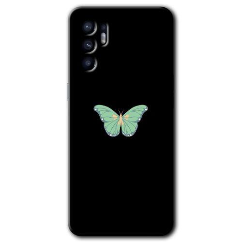 Oppo Reno 6 Kılıf HD Desen Baskılı Arka Kapak - Butterfly Tree