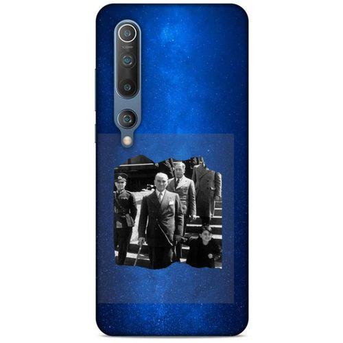 Xiaomi Mi 10 Kılıf Atatürk (11) Tam Koruma Gece Mavisi