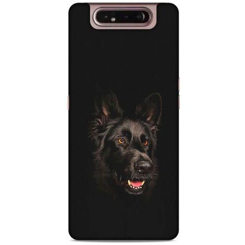 Samsung Galaxy A80 Kılıf Almanya (33) Hybrid Kılıf Black German Shepherd
