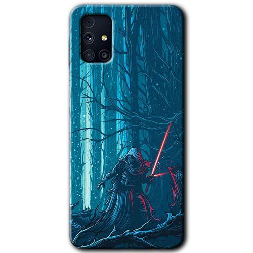 Samsung Galaxy M31s Kılıf HD Desen Baskılı Arka Kapak + Temperli Cam - Jedi