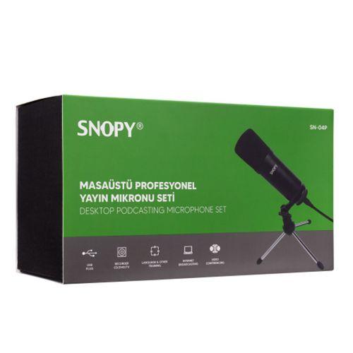 SNOPY SN-04P, Siyah, Çok Amaçlı, Profesyonel, USB, Masaüstü, Mikrofon Kit