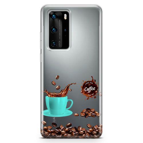 Huawei P40 Pro Kılıf Coffe Time Arka Kapak Koruma Desenli Full Koruyucu