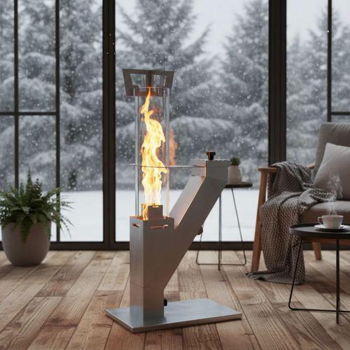 Kamp Ayısı® Mini Roket™ Camlı Pelet Sobası, Pürmüz ve Pelet Hediyeli