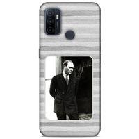 Huawei P40 Kılıf Atatürk (36) Glitter Kılıf Gri Kumlar