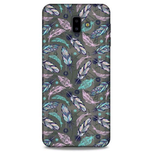 Samsung Galaxy J6 Plus Kılıf Desenli Özel Seri Tüyler (6) Silikon Kılıf