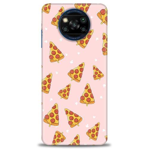 Xiaomi Poco X3 NFC Kılıf HD Baskılı Kılıf - Pizza Dilimleri + Tam Ekran Koruyucu