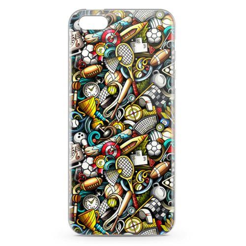 Apple iPhone SE Kılıf Sporcu Doodle Arka Kapak Koruma Desenli Full Koruyucu