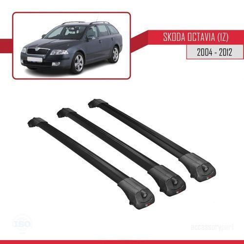 Skoda Octavia (1Z) 2004-2012 Arası ile uyumlu ACE-1 Ara Atkı Tavan Barı SİYAH 3 ADET BAR