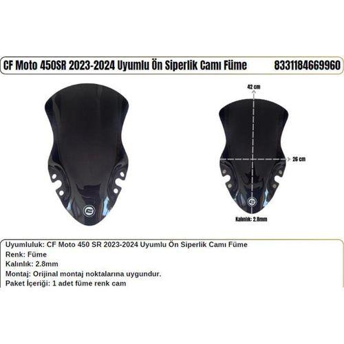 CF Moto 450SR Siyah (2023-24) Siperlik Camı